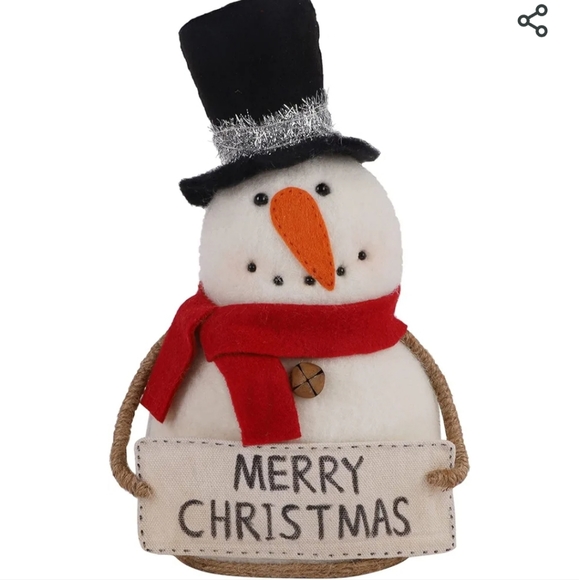NWT Plush Snowman Christmas / Holiday Decor 7.09" x 13" - Picture 6 of 8